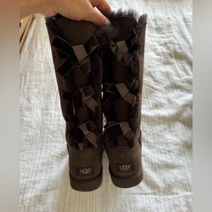 Tall Chocolate Bailey Bow Uggs